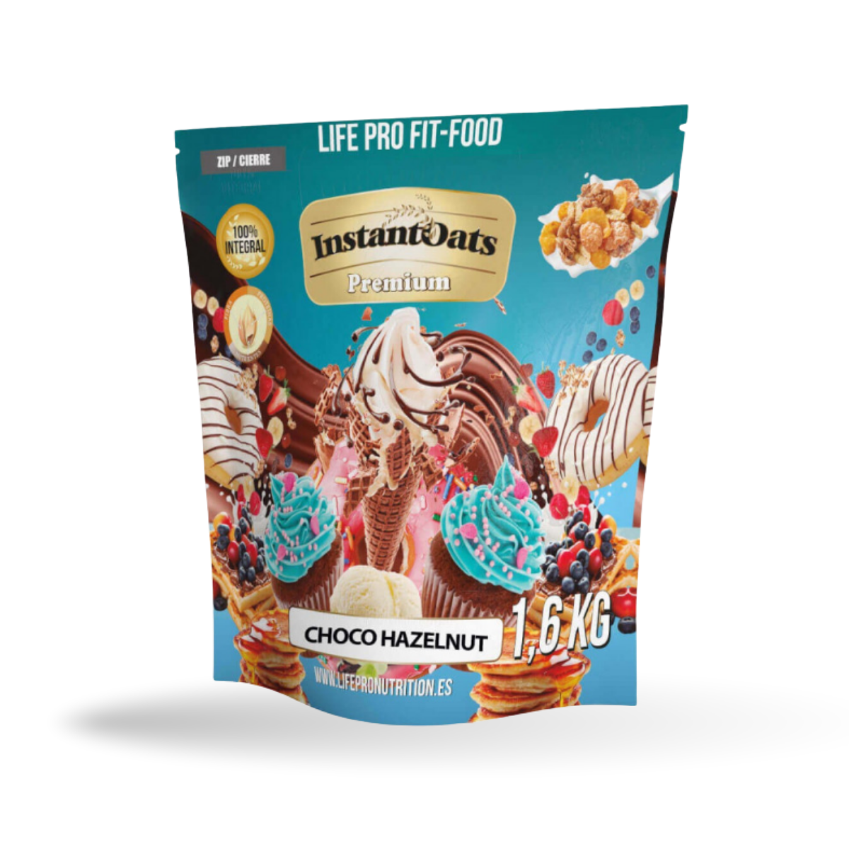 LIFEPRO - INSTANT OATS PREMIUM 1.6KG - choco hazelnut