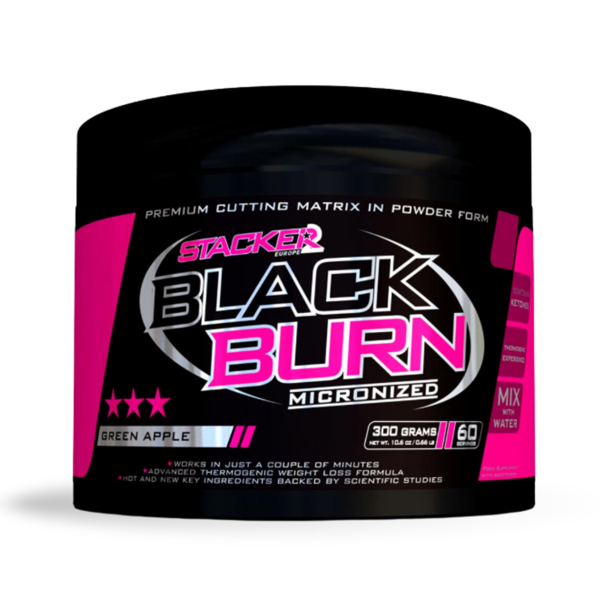 STACKER 2 - Black Burn Micronized - pomme verte