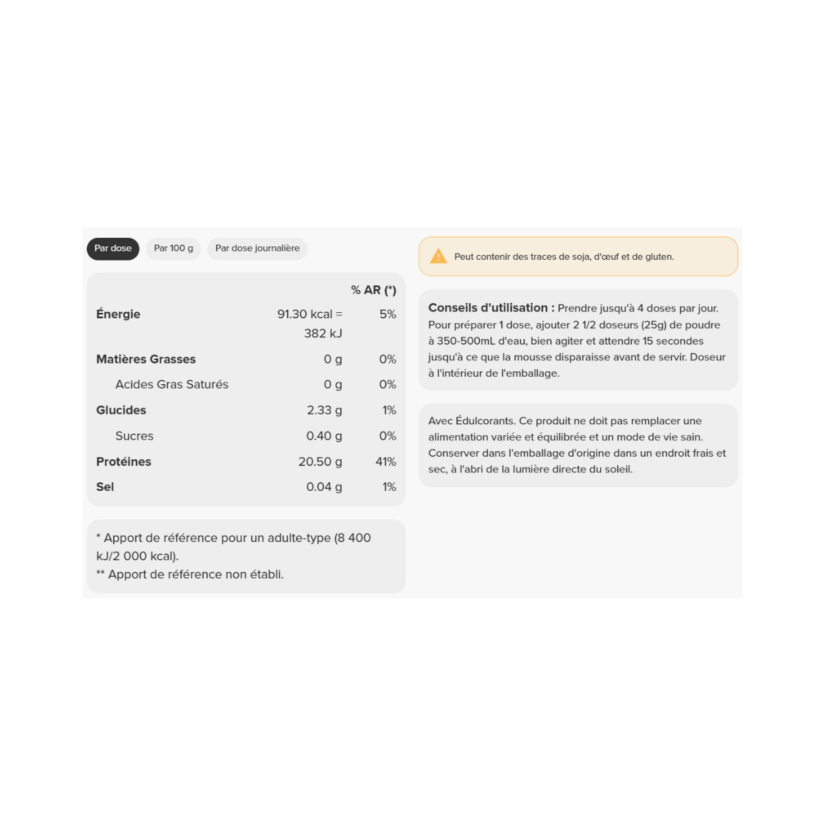PROZIS - clear whey - pêche 500gr - Afbeelding 2