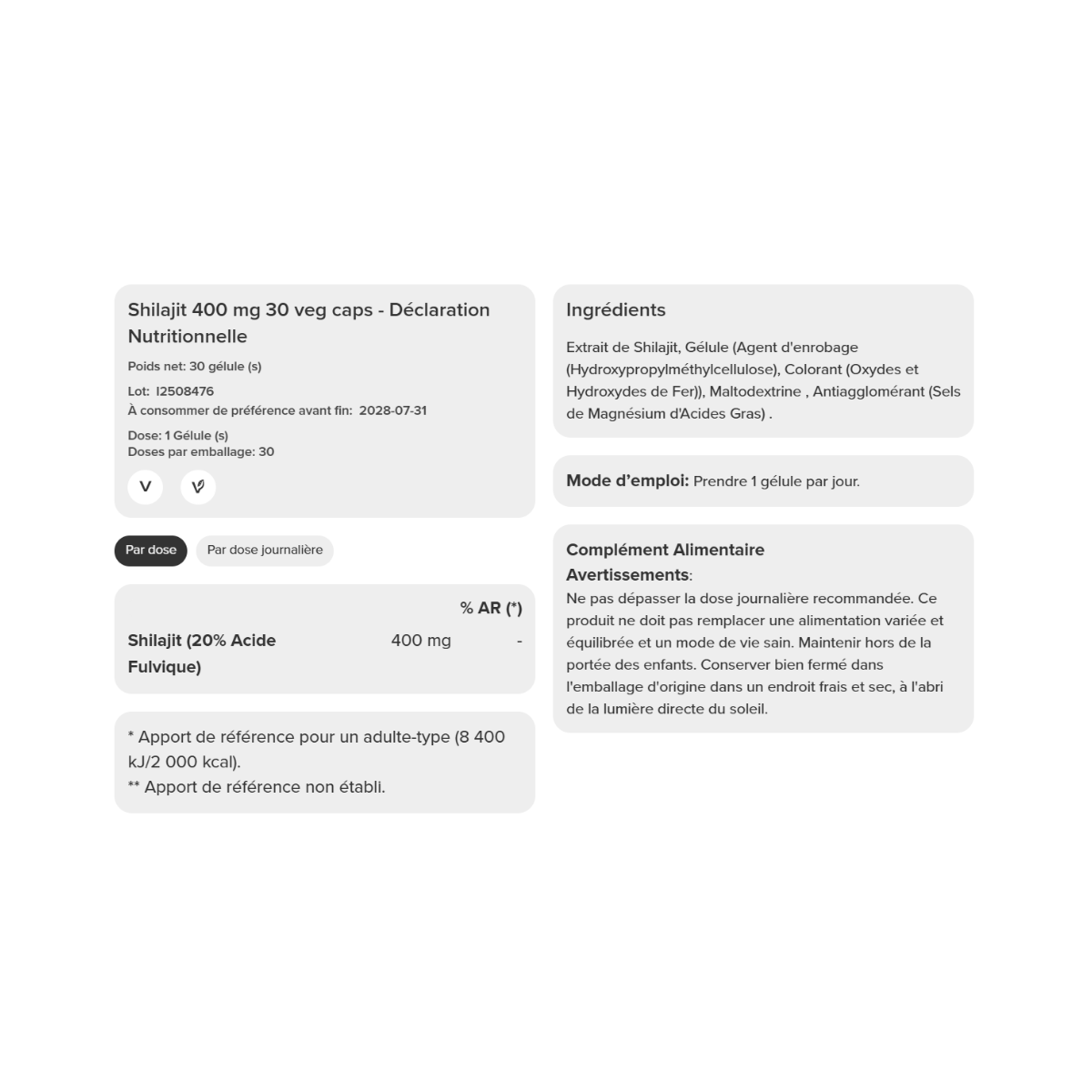 PROZIS - Shilajit 30 caps – Image 2