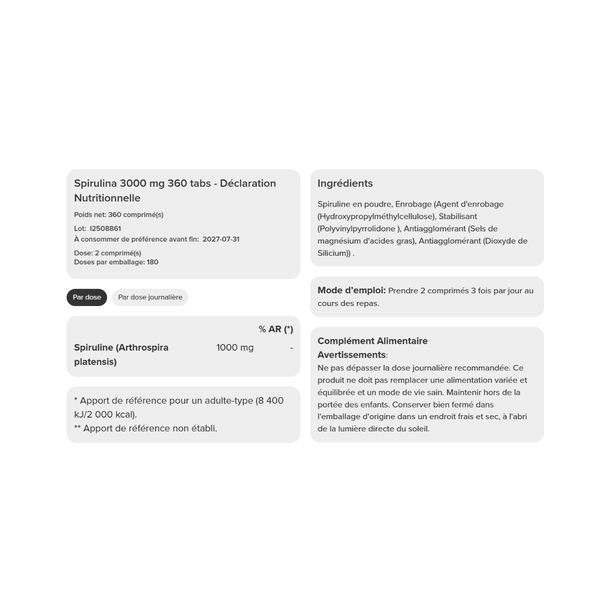 PROZIS - Spirulina 90tabs – Image 2