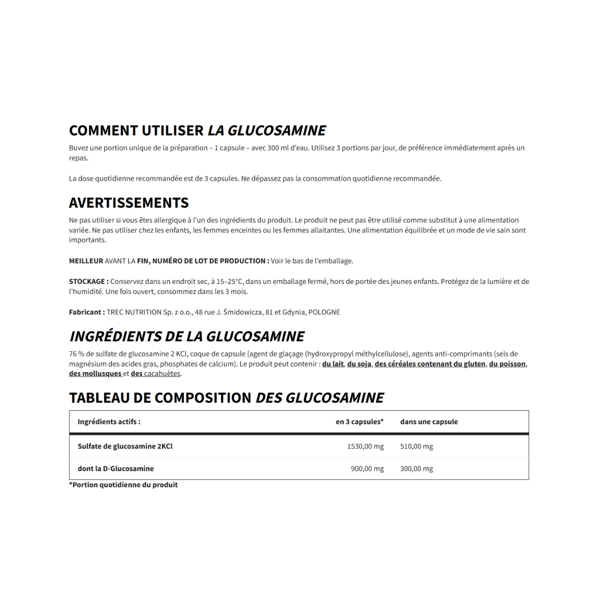 TREC - GLUCOSAMINE 90cap - Image 2