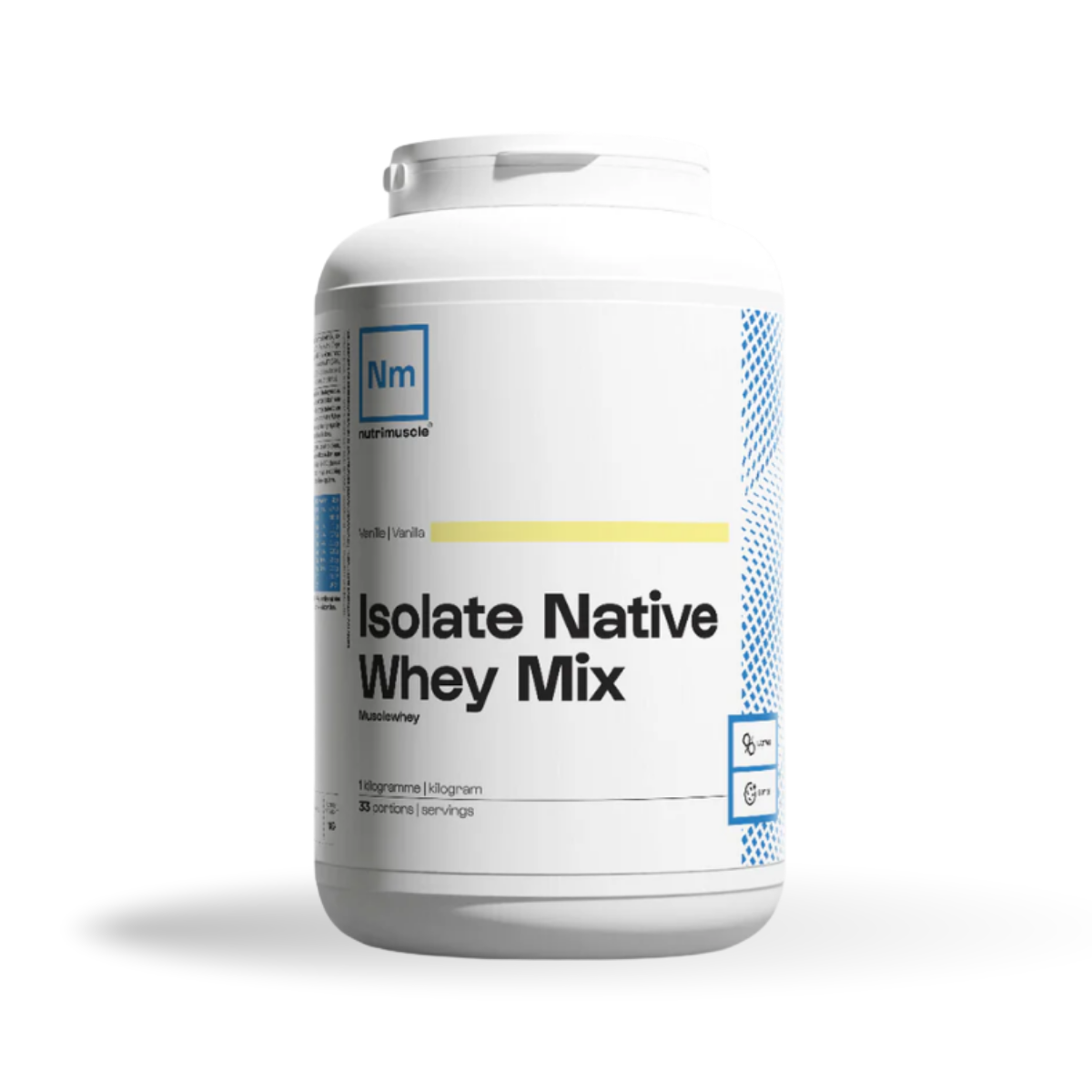 NUTRIMUSCLE - ISOLATE NATIVE WHEY MIX - VANILLE 1K