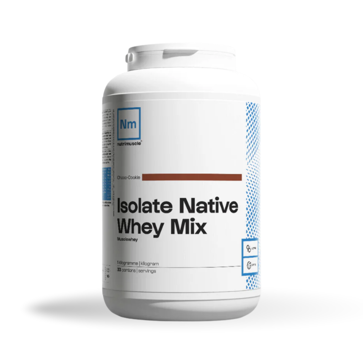 NUTRIMUSCLE - ISOLATE NATIVE WHEY MIX - CHOCOLAT 1K
