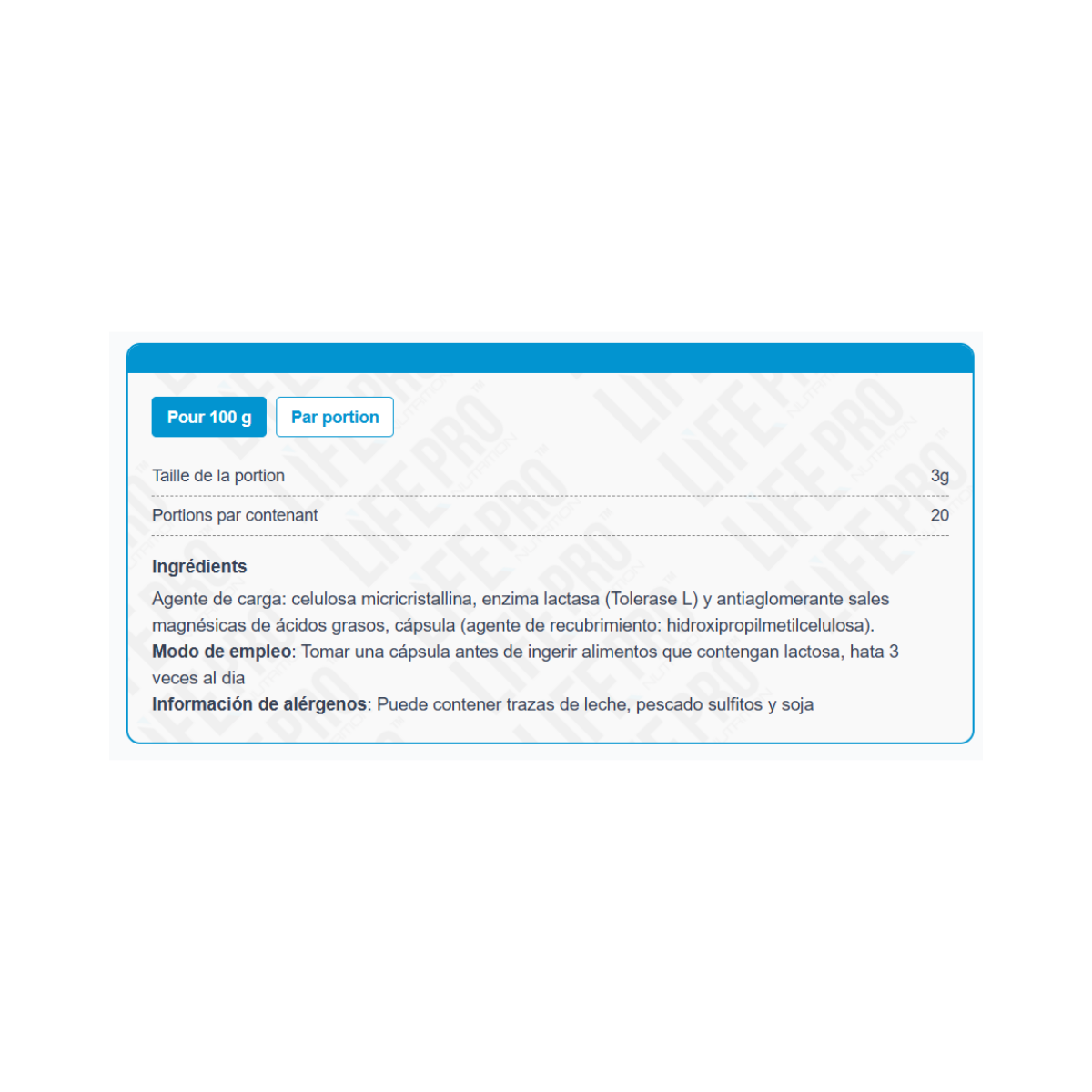 LIFE PRO - LACTASE ENZYME 60Vcaps - Image 2