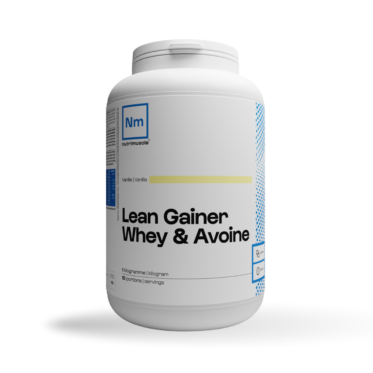 NUTRIMUSCLE - LEAN GAINER WHEY AVOINE 1kg - VANILLE