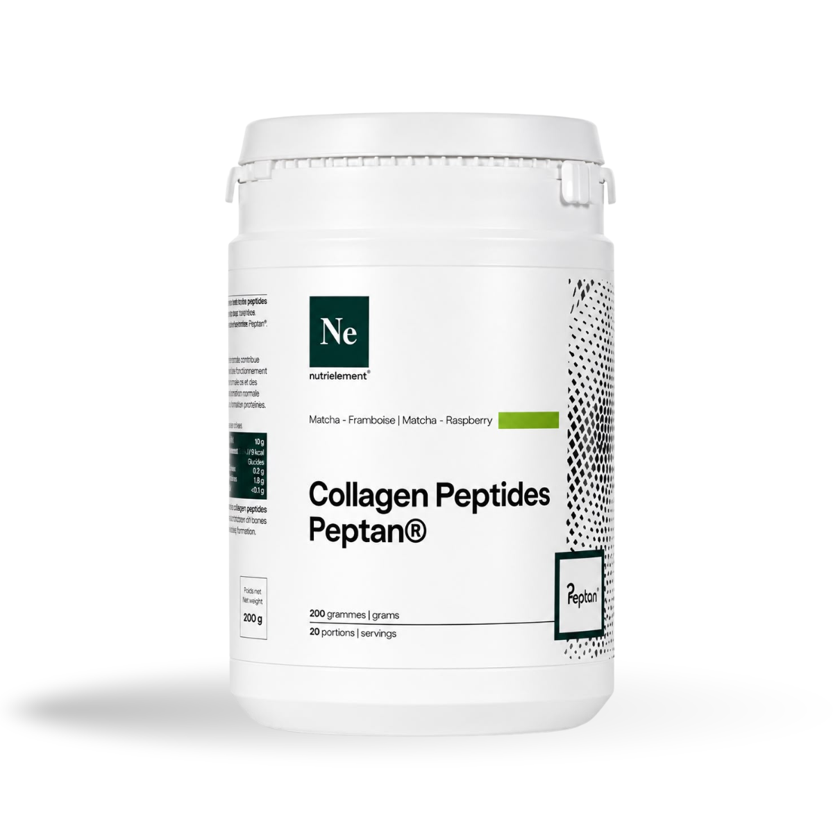 NUTRIMUSCLE - Collagen Peptan - matcha/framboise 500gr