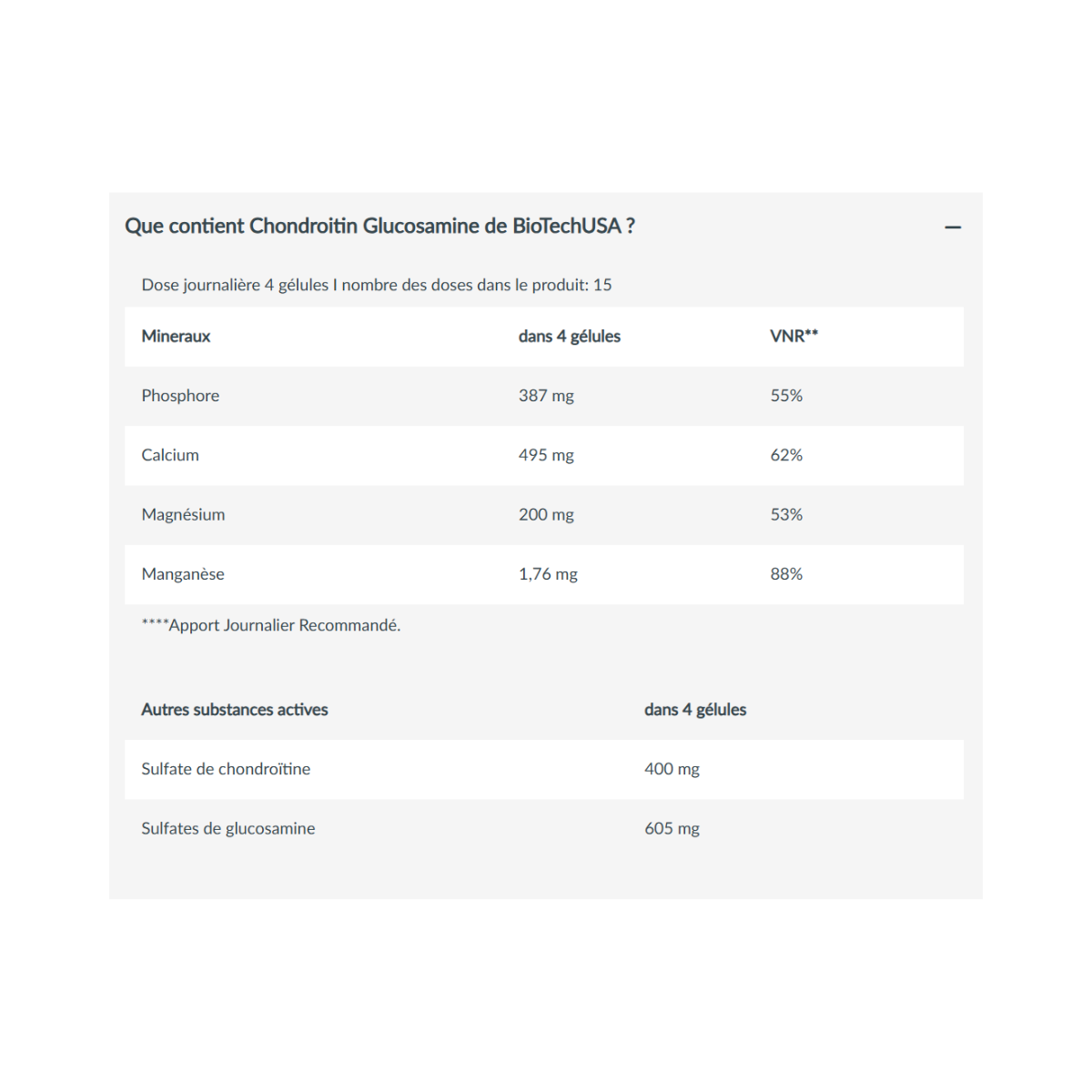BIOTECH - chondroitin glucosamine 60 caps - Image 2